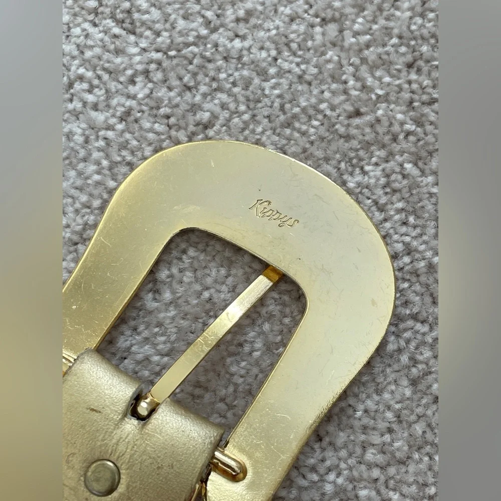 Kippys Gold Leather Western Belt Swarovski Crystal Cowgirl Statement Belt 34